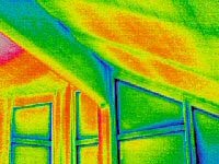 Air loss through the ceiling-Ultra Violet photo